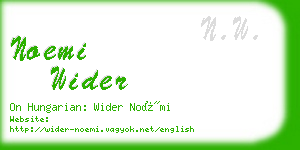 noemi wider business card